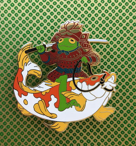 Frog Samurai Pin