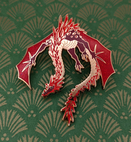 Ruby Dragon Pin