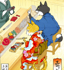 'Sushi Cats' Giclée Print